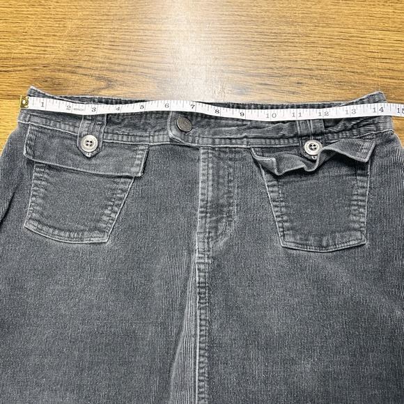 Patagonia Womens Gray Organic Corduroy A-line Short Skirt Pockets Size 4 Y2K - Picture 7 of 13